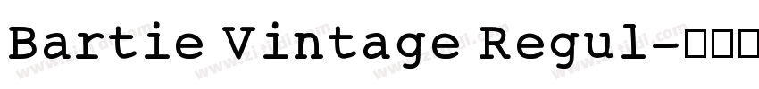 Bartie Vintage Regul字体转换